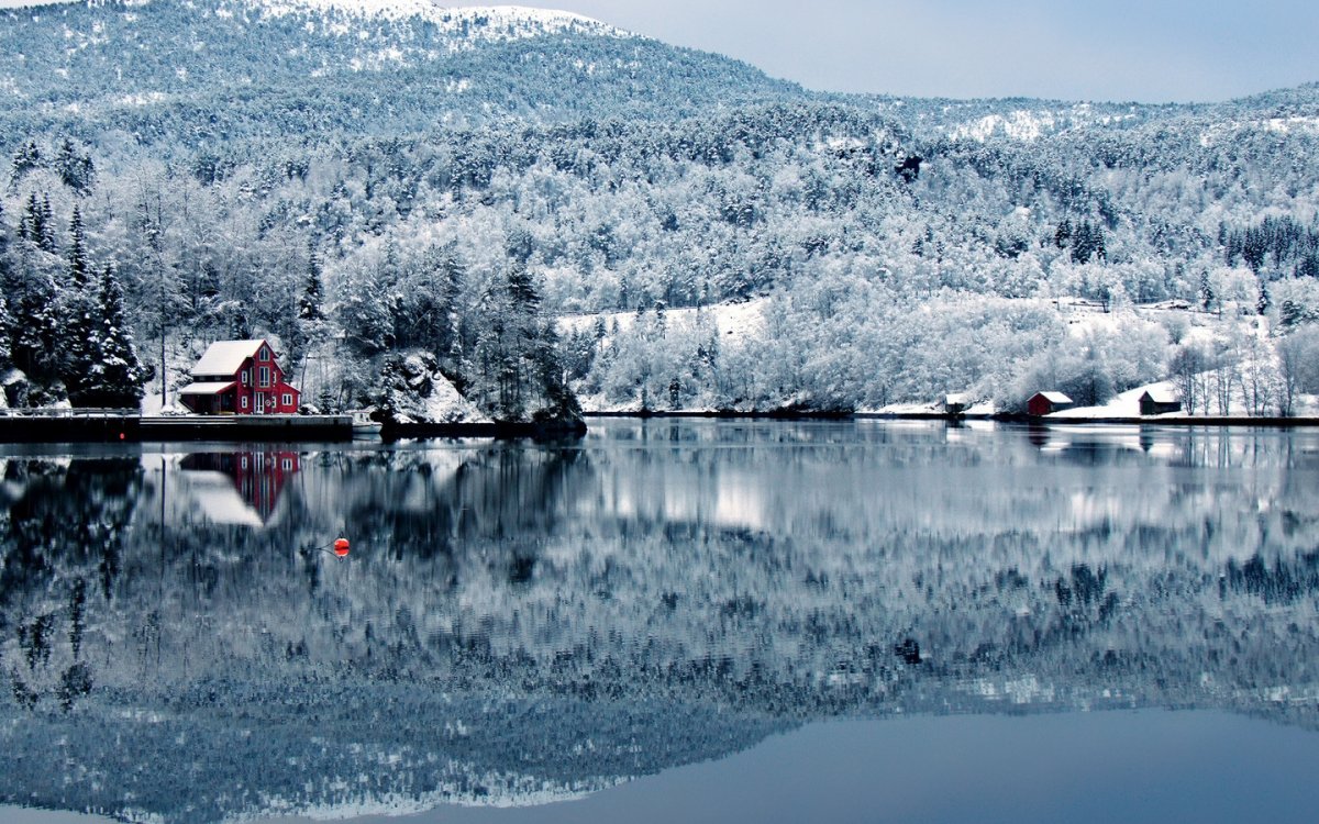 Нью Гэмпшир озера зимой