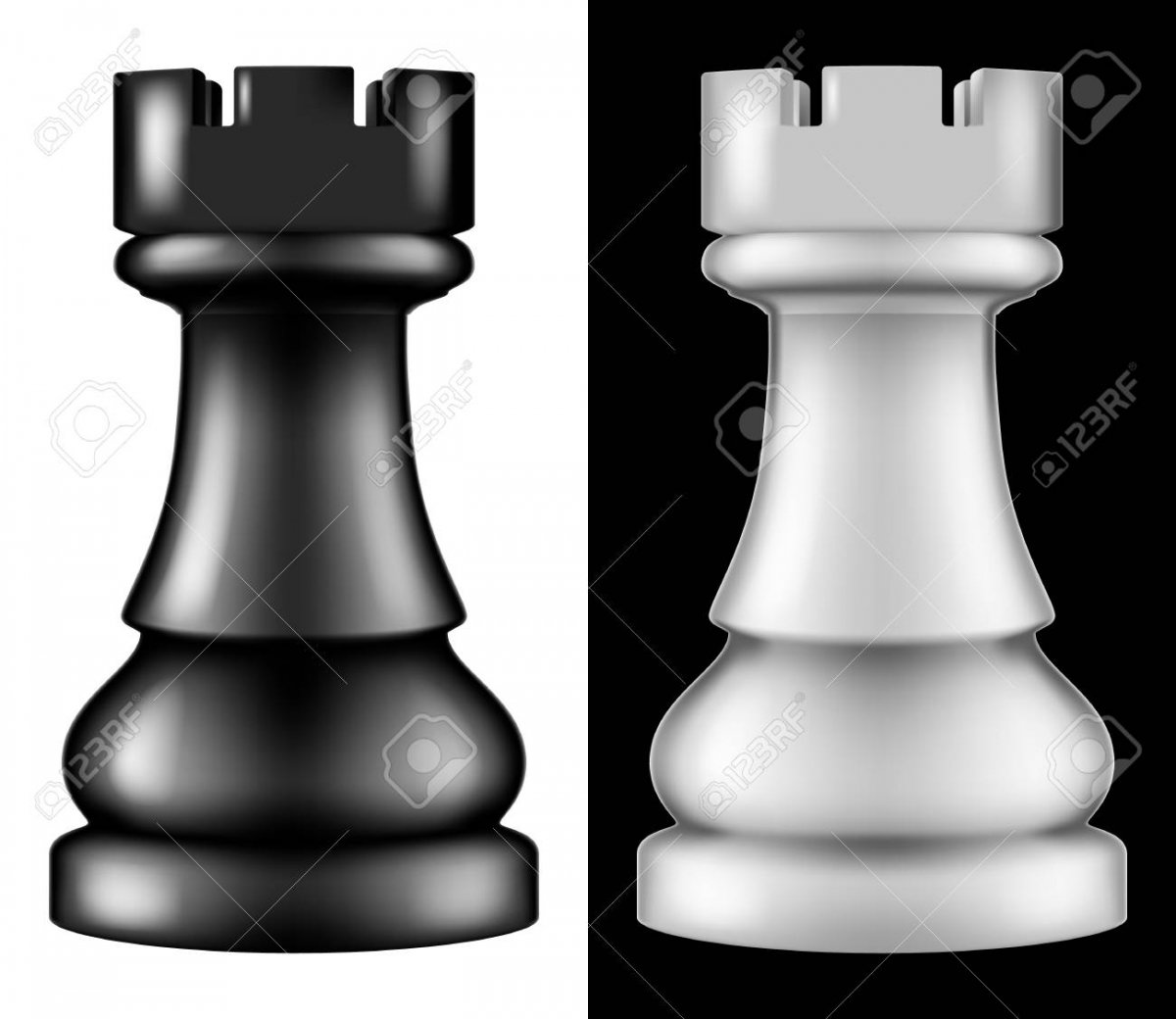 Белая Ладья шахматная фигура