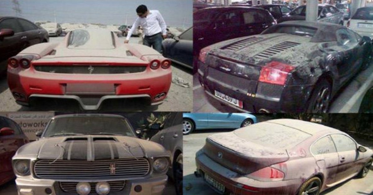 Стоянка заброшенных автомобилей в Дубае