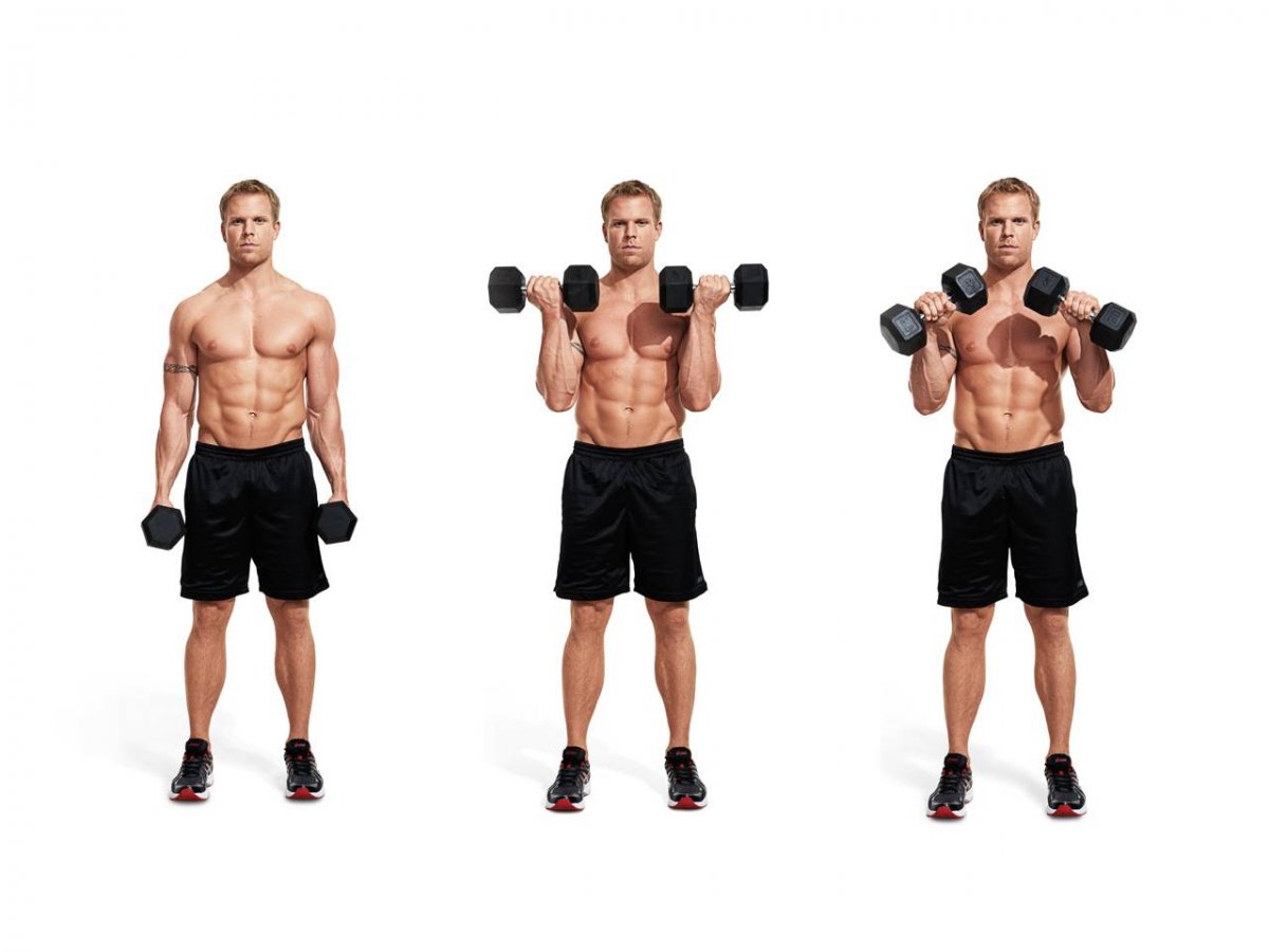 Махи гантелями в стороны техника