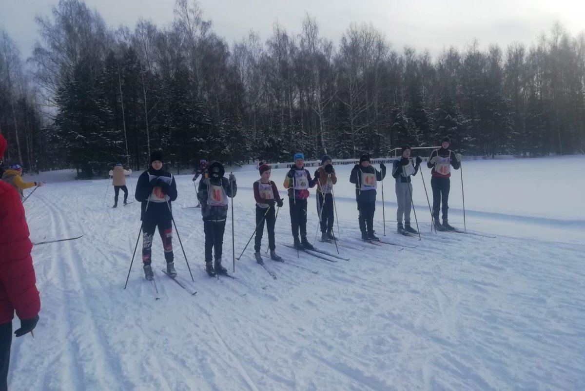 День снега лыжники