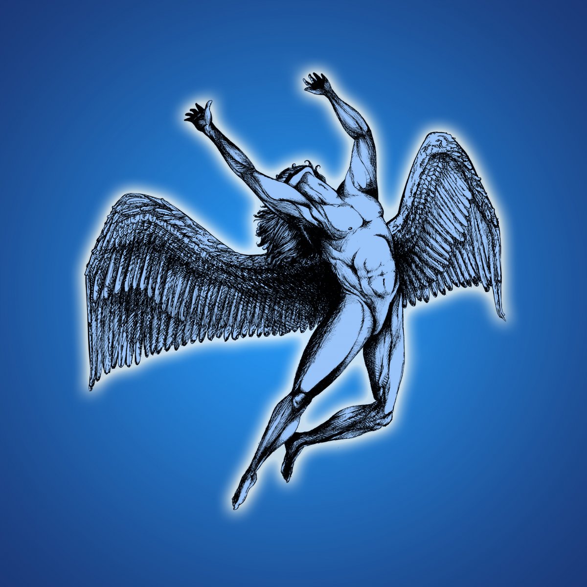 Рисунок Икара с крыльями