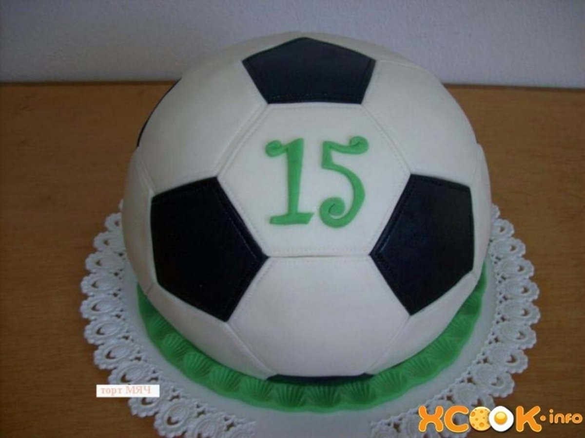 Торт с футбольным мячом для мужчины