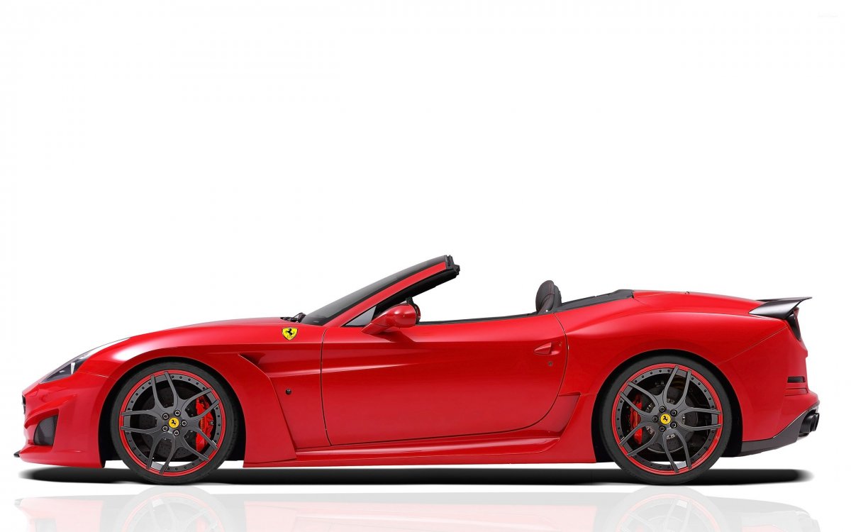 Машина вид сбоку Ferrari