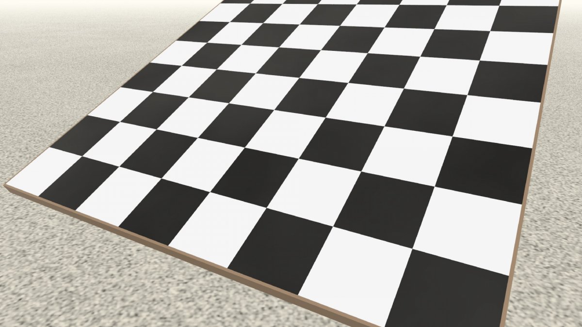 Кухонный коврик на шахматной плитке