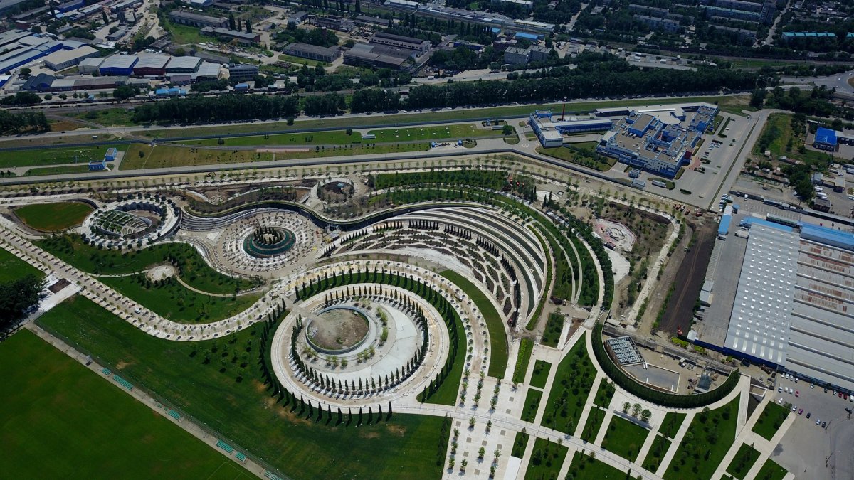 Парк Галицкого в Краснодаре зимой