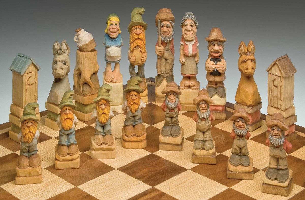Фигурки шахматные из глины