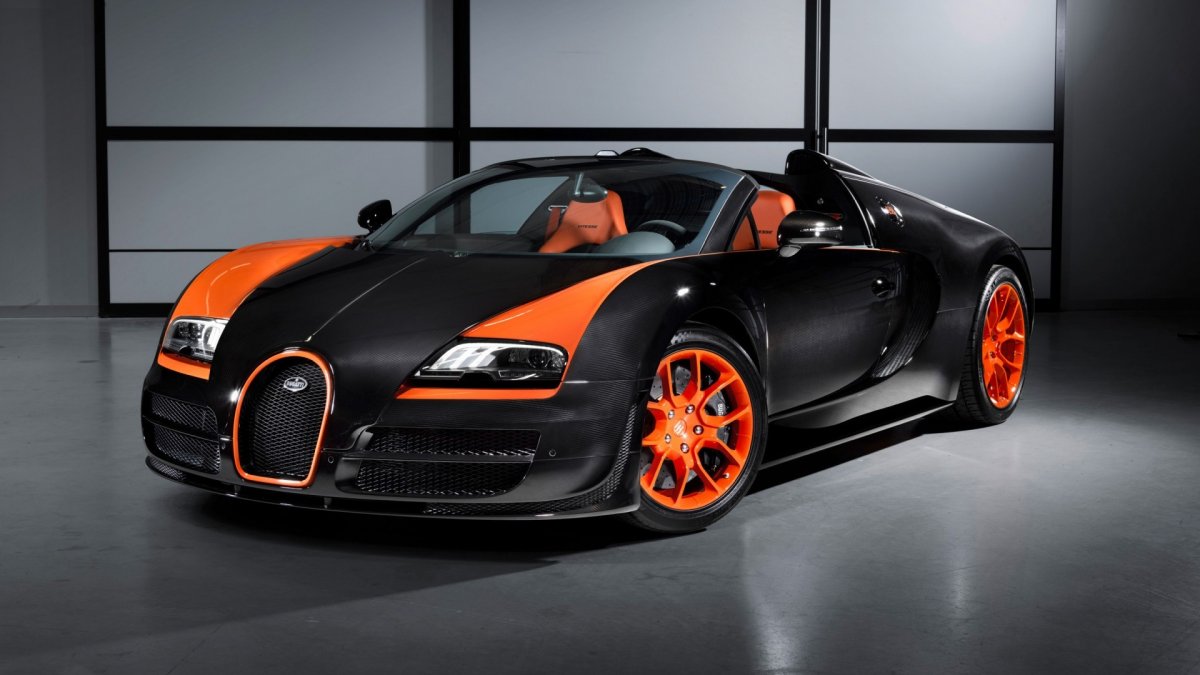 Bugatti Veyron 16.4 Grand Sport Vitesse оранжевая