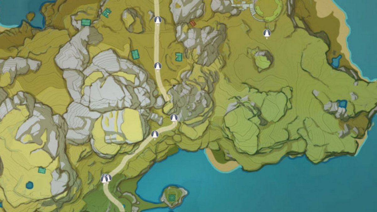 Гавань ли Юэ Genshin Impact карта