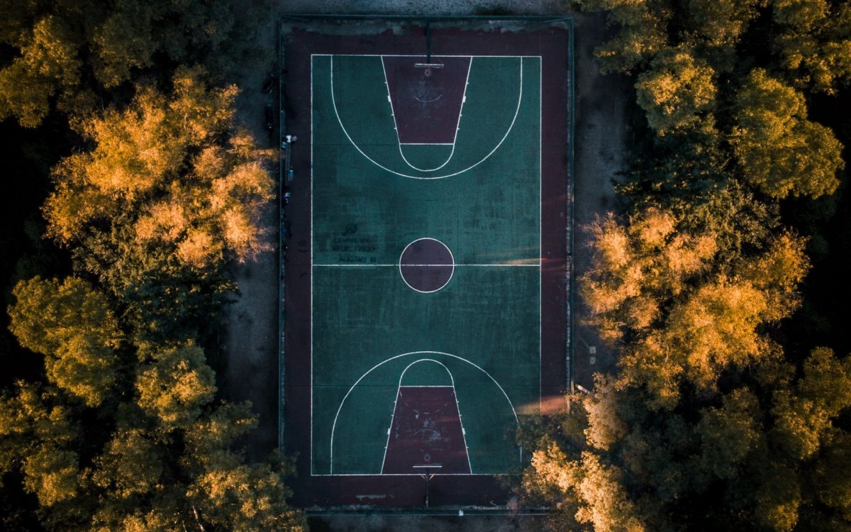Разметка баскетбольной площадки вид сверху