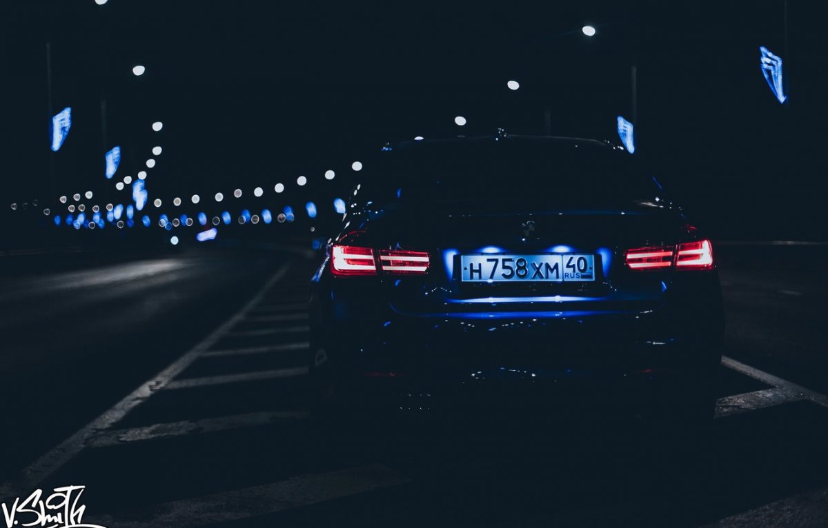 BMW e39 ночью