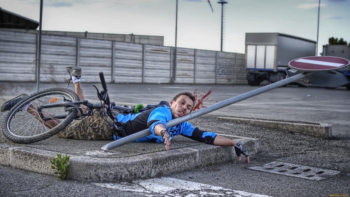 Велосипед смешно