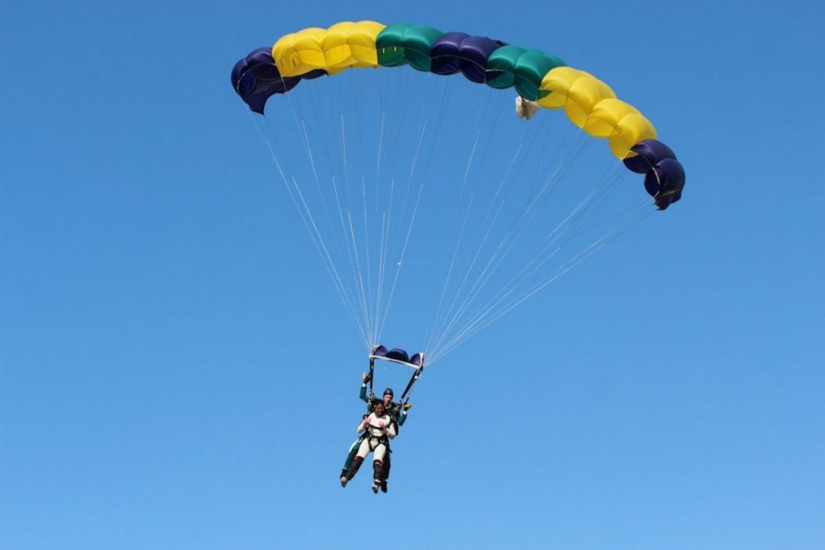 Прыжок с парашютом в тандеме с инструктором