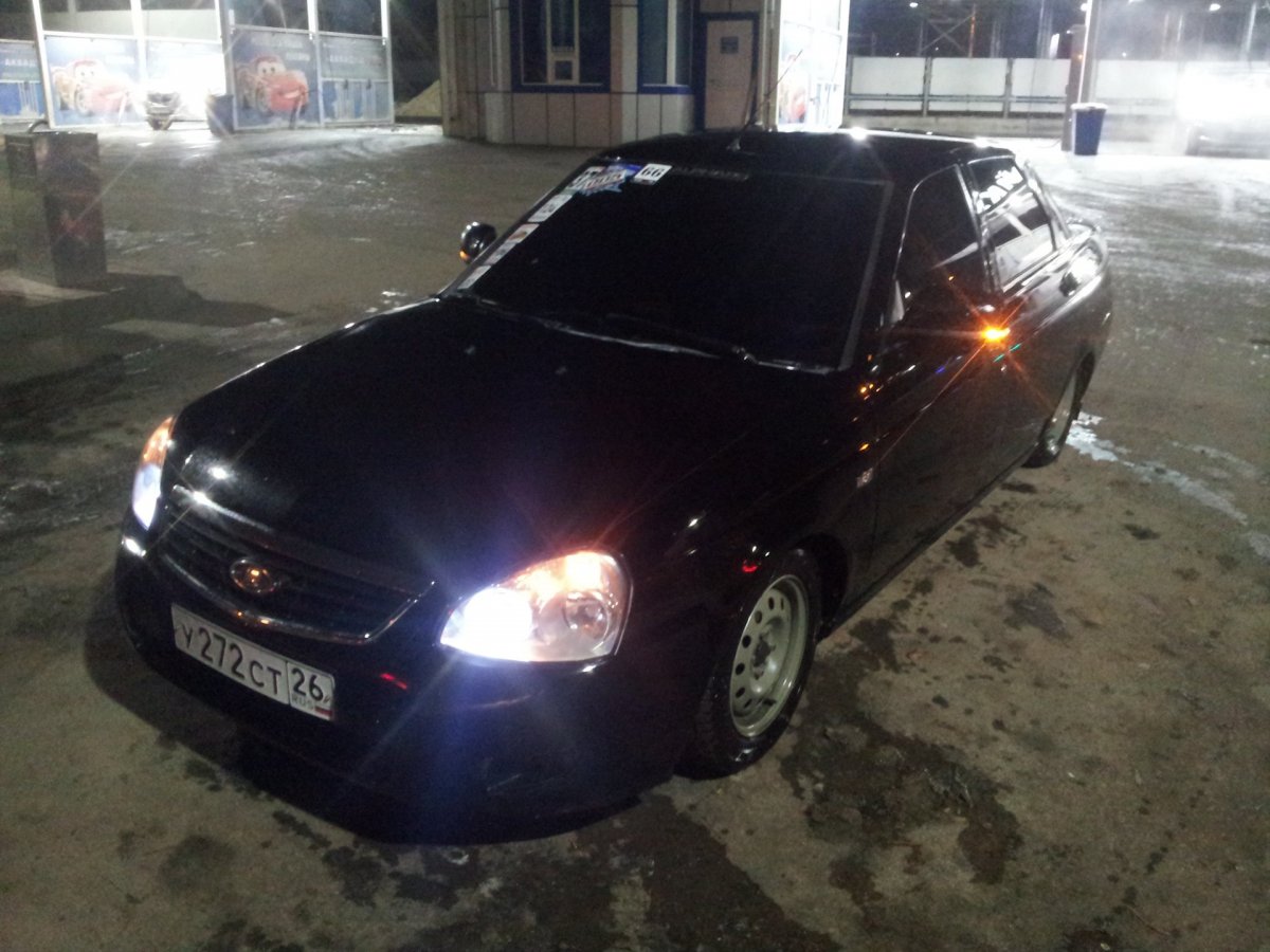 Приора 2 бункер черная седан