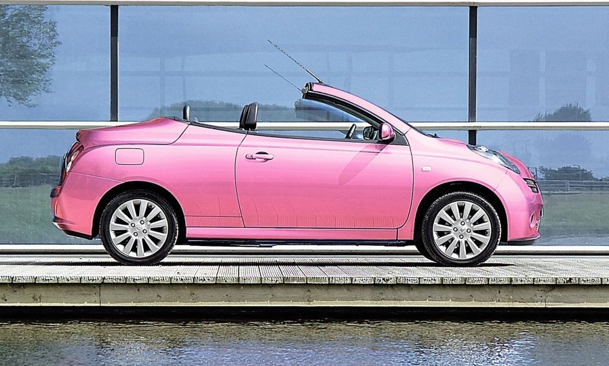 Nissan Micra Cabrio розовый