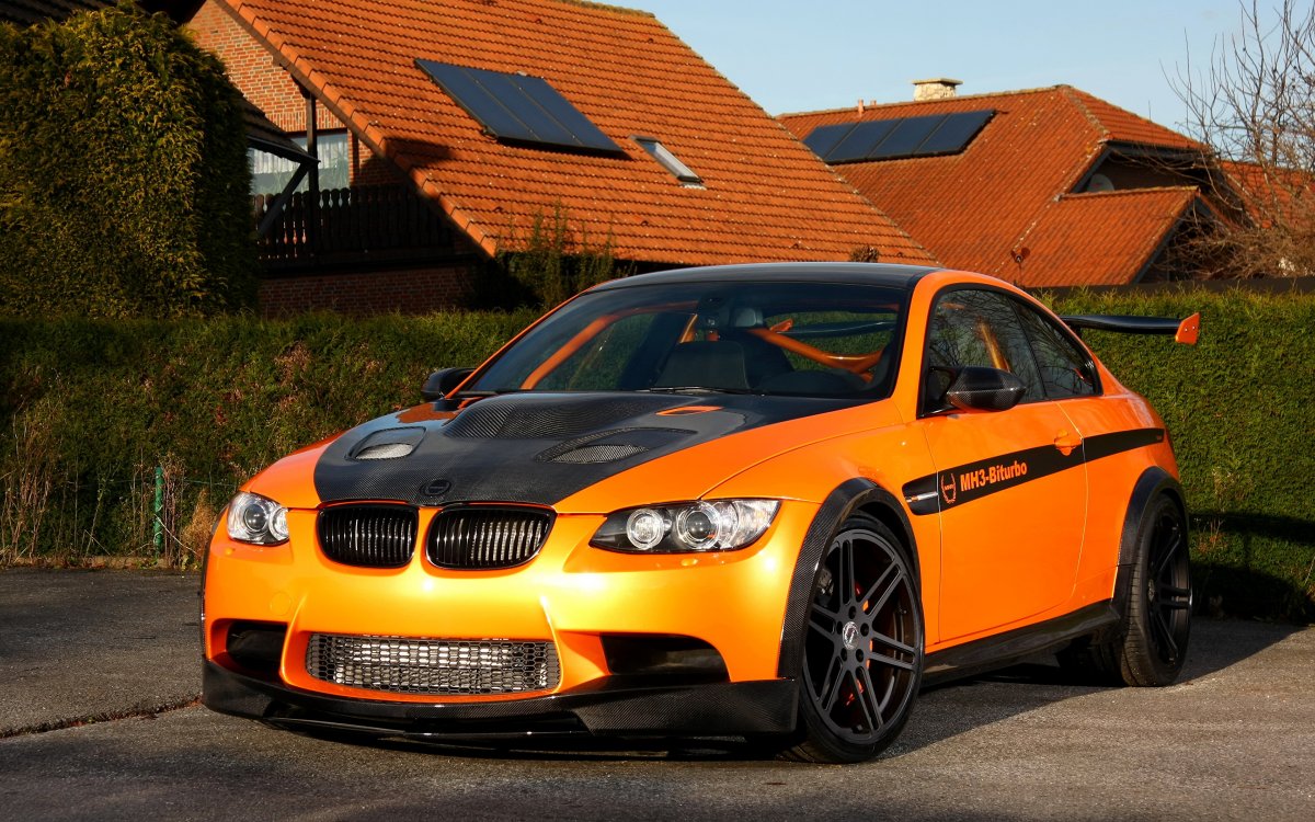 BMW e92 оранжевые ангельские