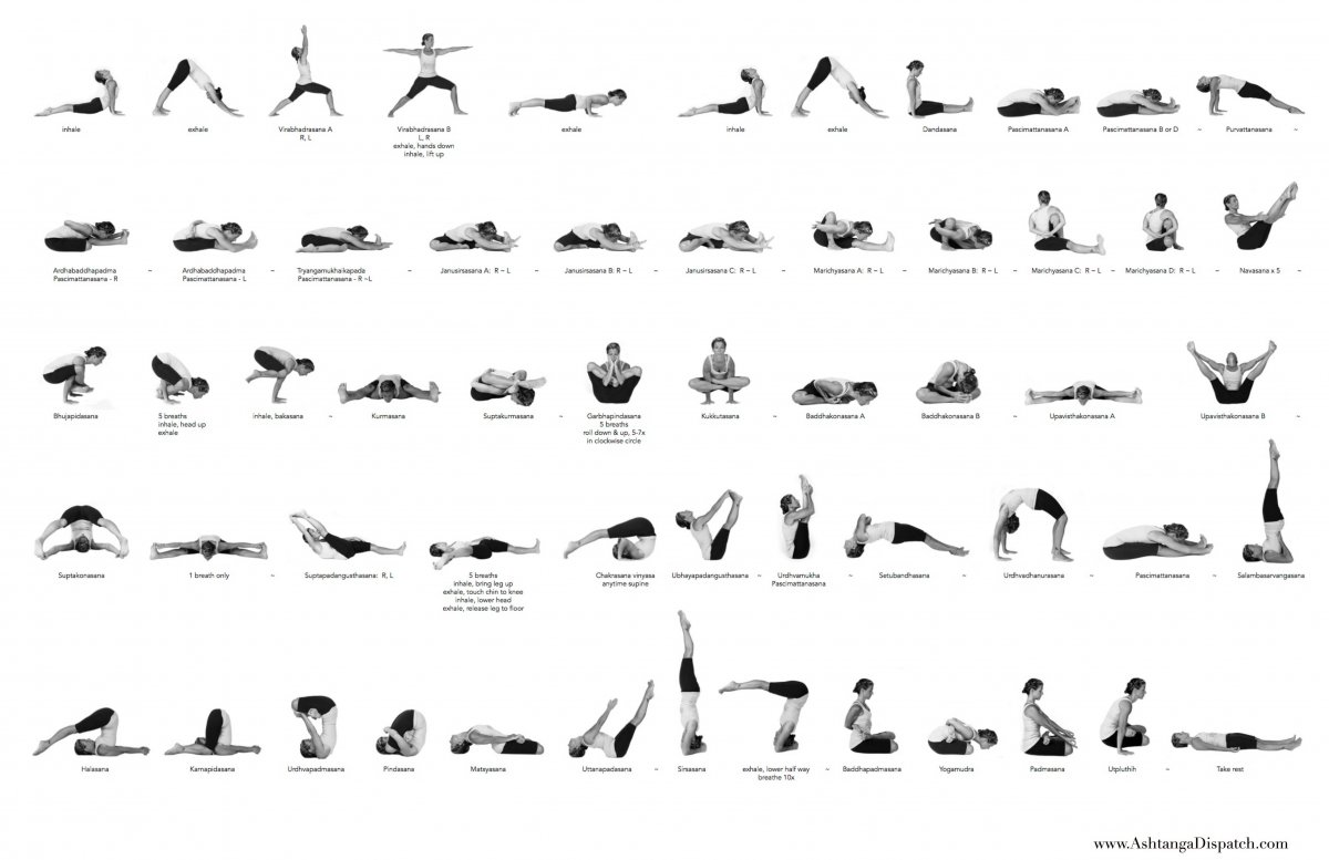 Йога для начинающих схемы упражнений
