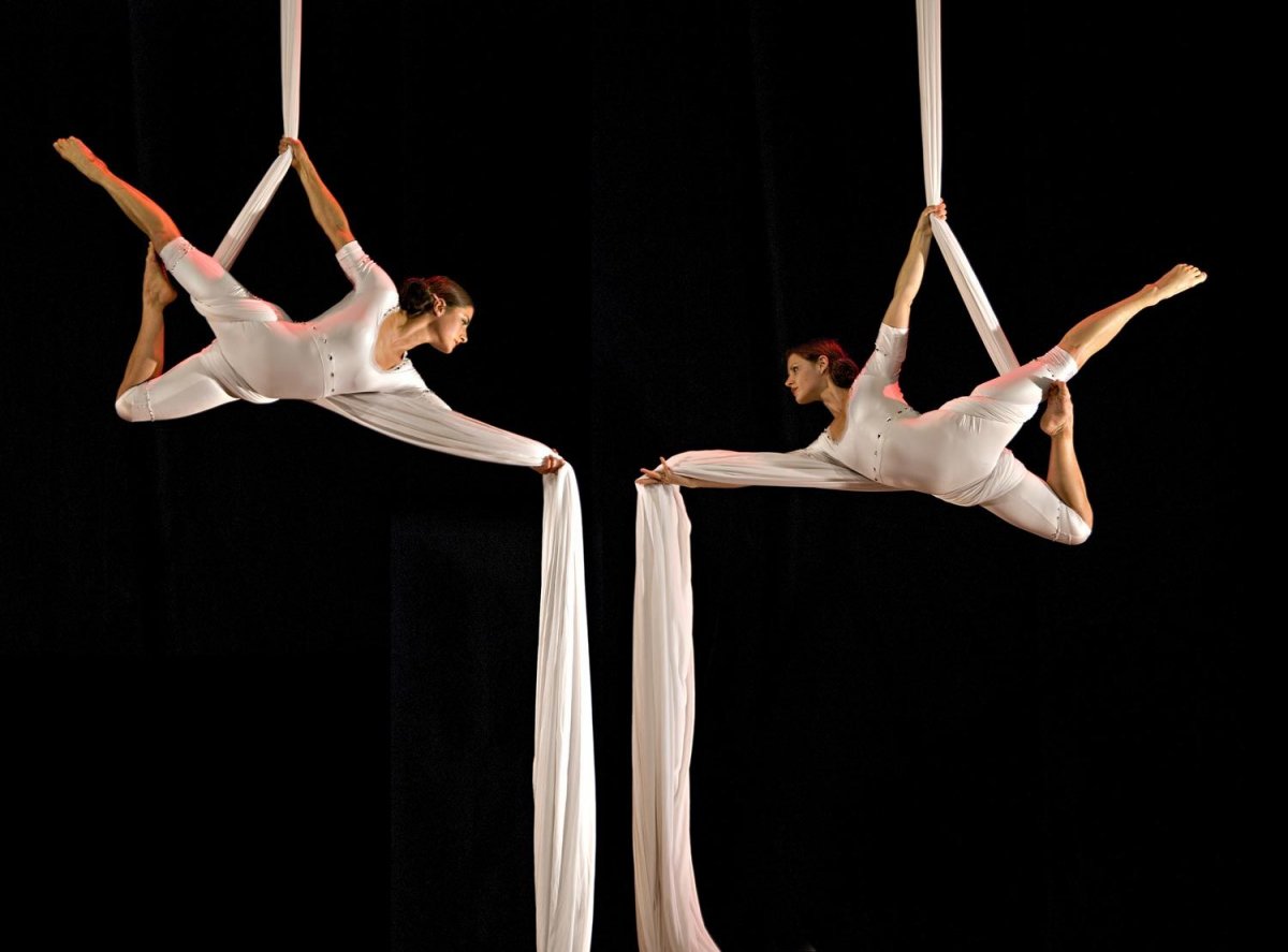 Воздушная гимнастика на полотнах