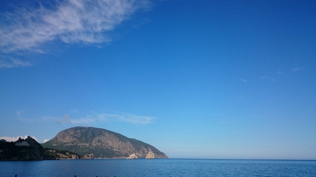 Гурзуфский пляж медведь гора