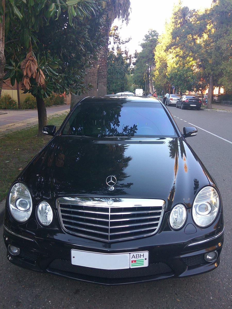 W211 губа переднего бампера
