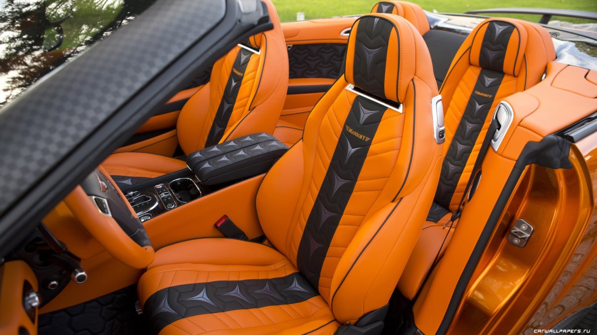 Бентли Континенталь ГТ 2015 оранжевый кабриолет мансори
