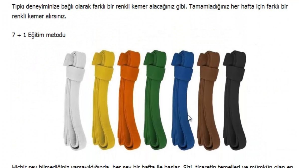 Цвета поясов в карате