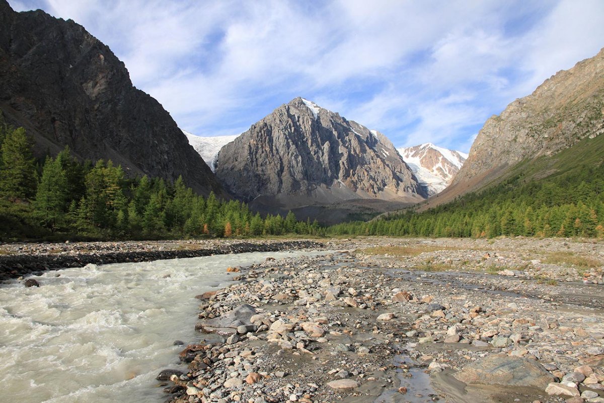 Горный Алтай ущелье Актру гора Караташ