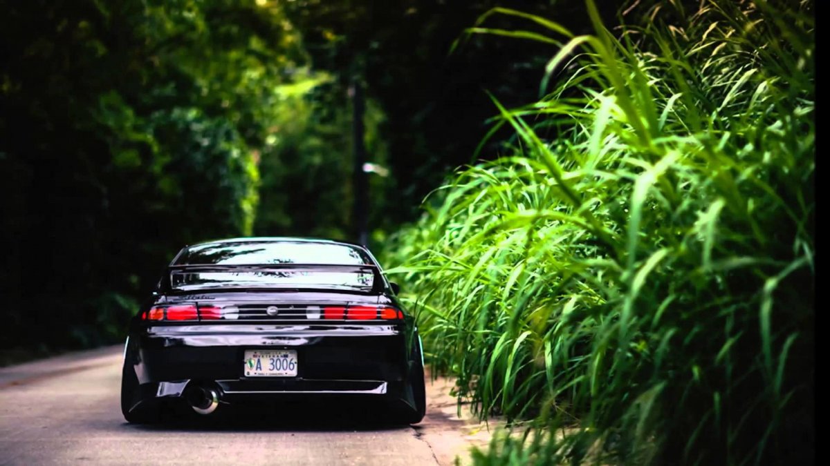 Nissan Silvia s14 под сакурой
