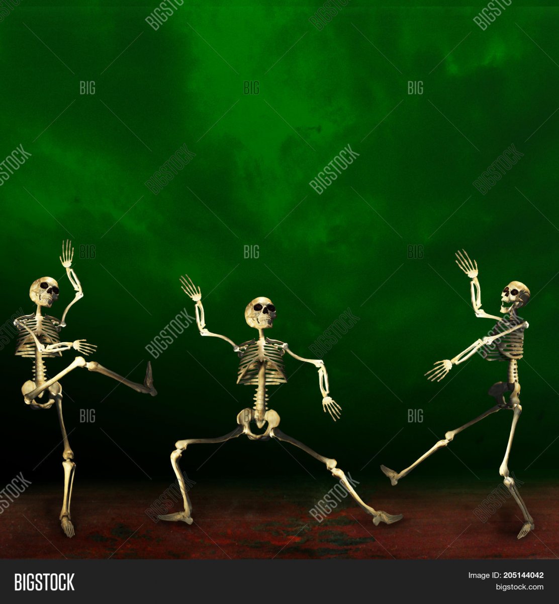 Танцующий скелет на концерте