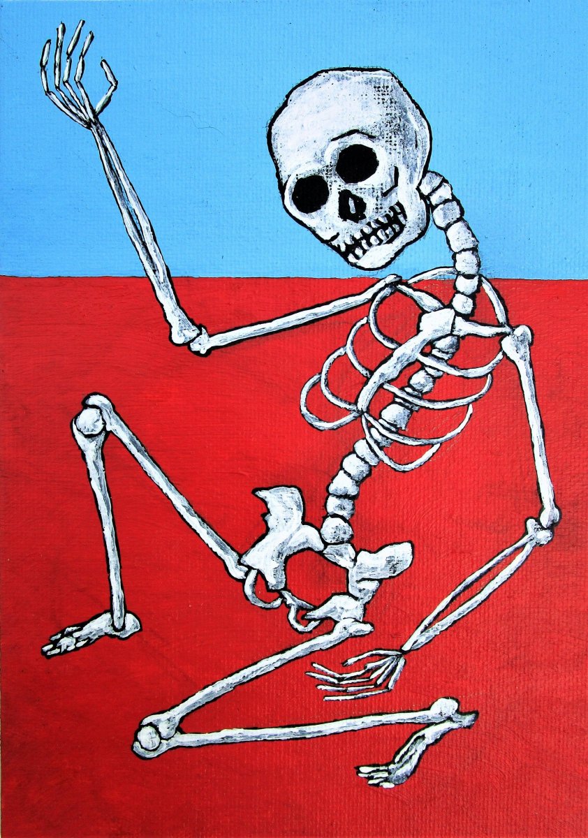 Смешной скелет арт