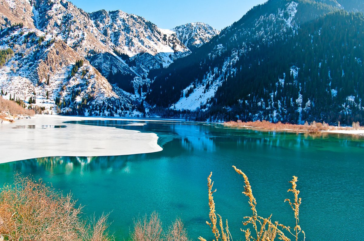 Казахстан природа озеро Каинды
