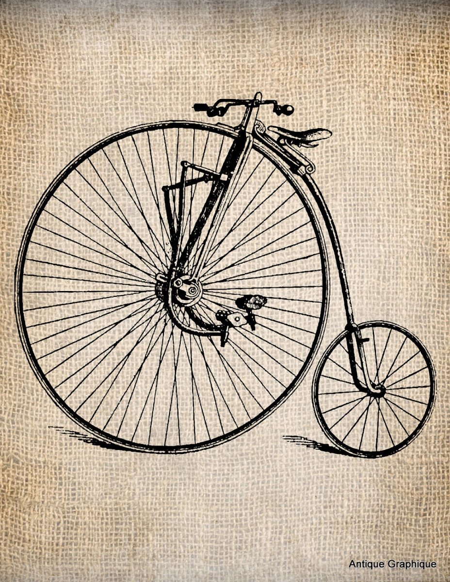 Ретро велосипед с большим колесом