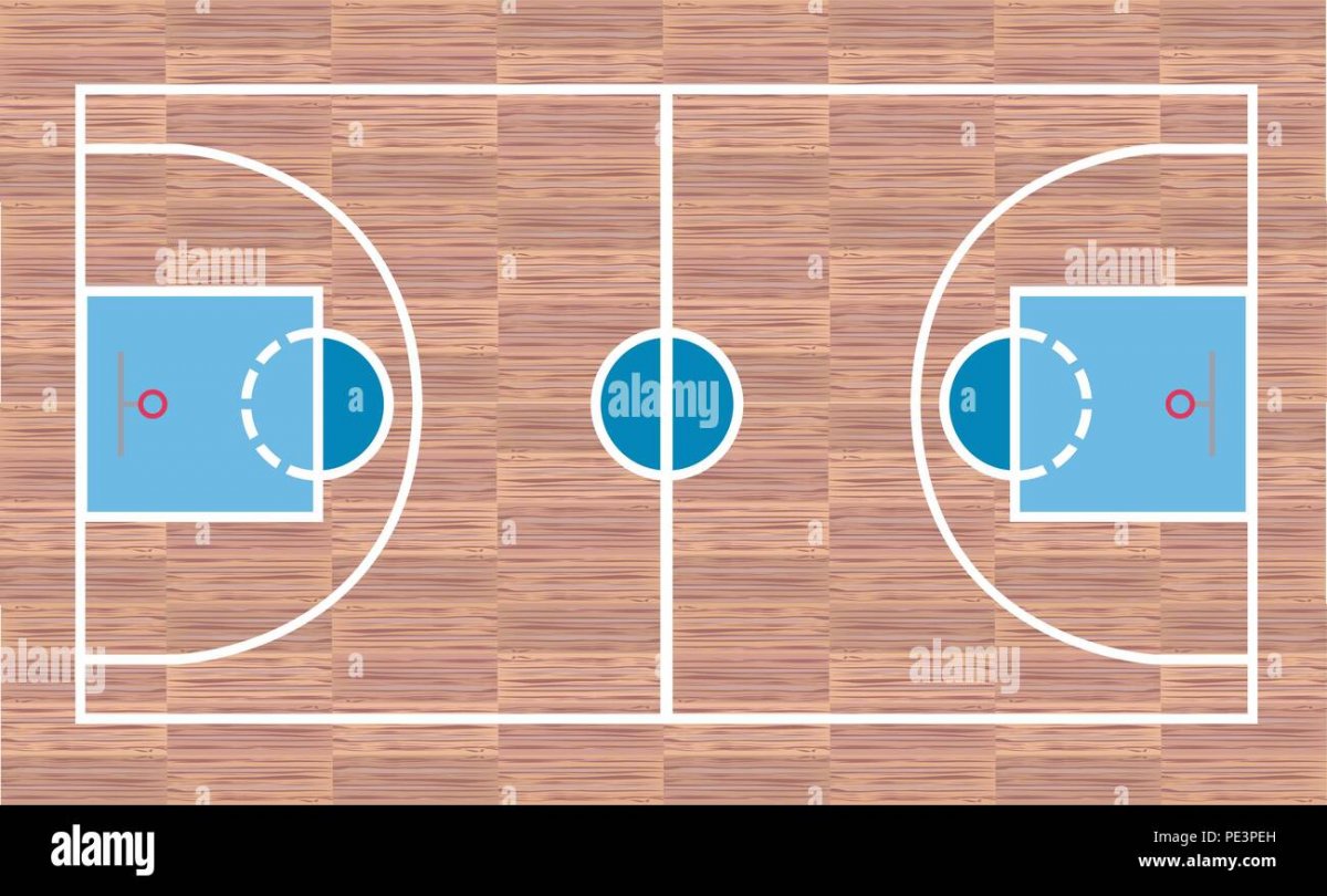 Разметка баскетбольной площадки НБА