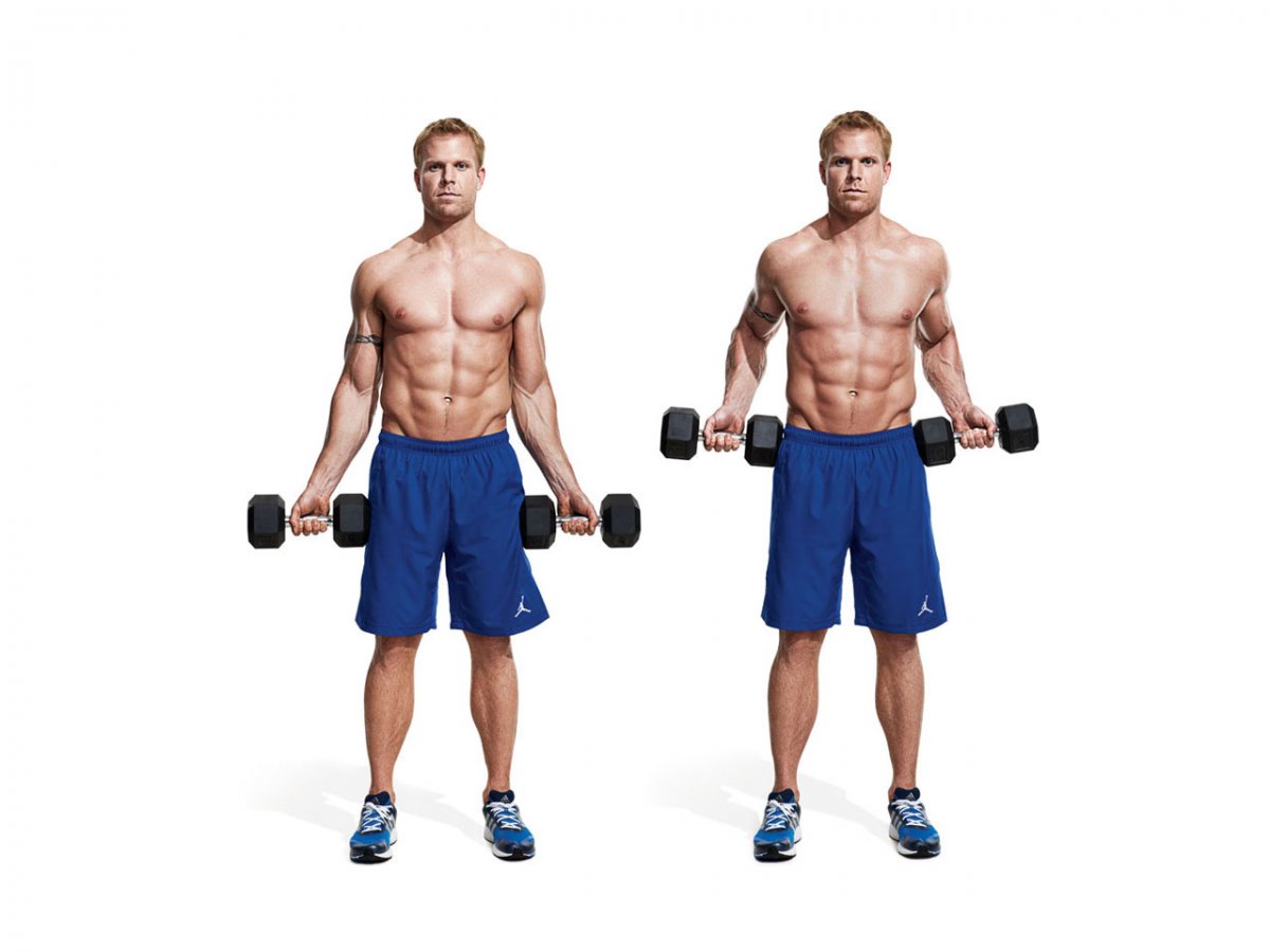 "Standing Dumbbell Shoulder Press" "жим"