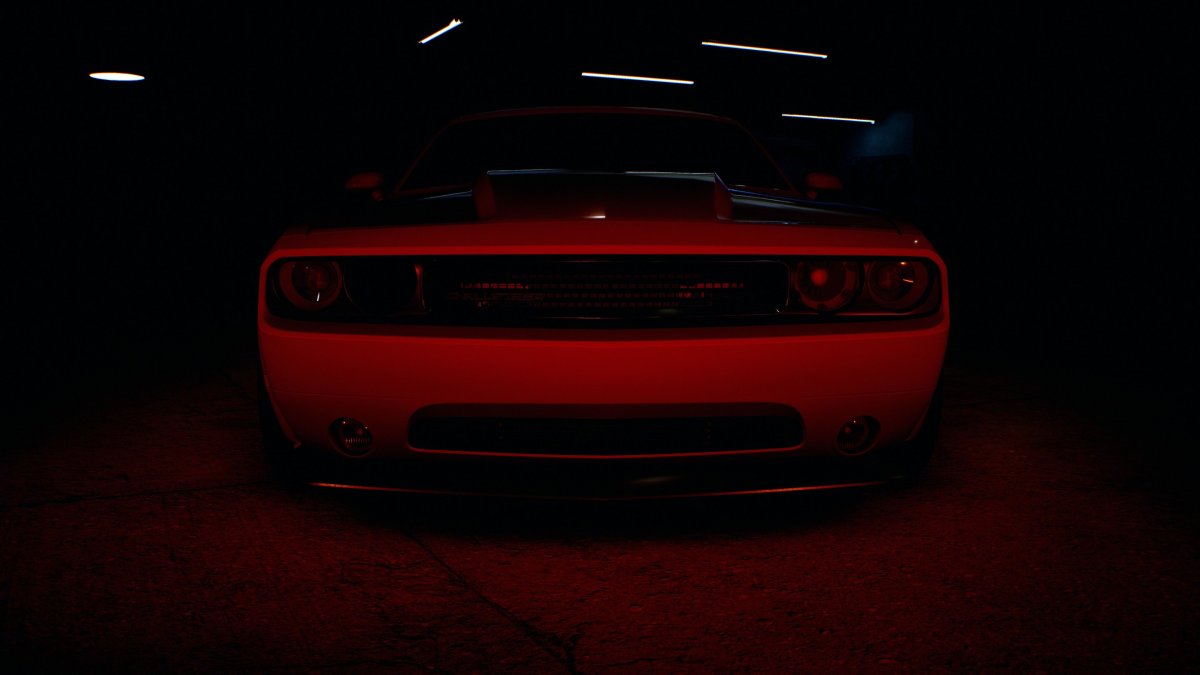 Dodge Challenger Red 4k