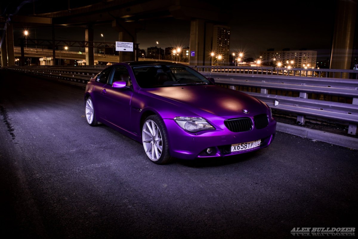 BMW e60 фиолетовая