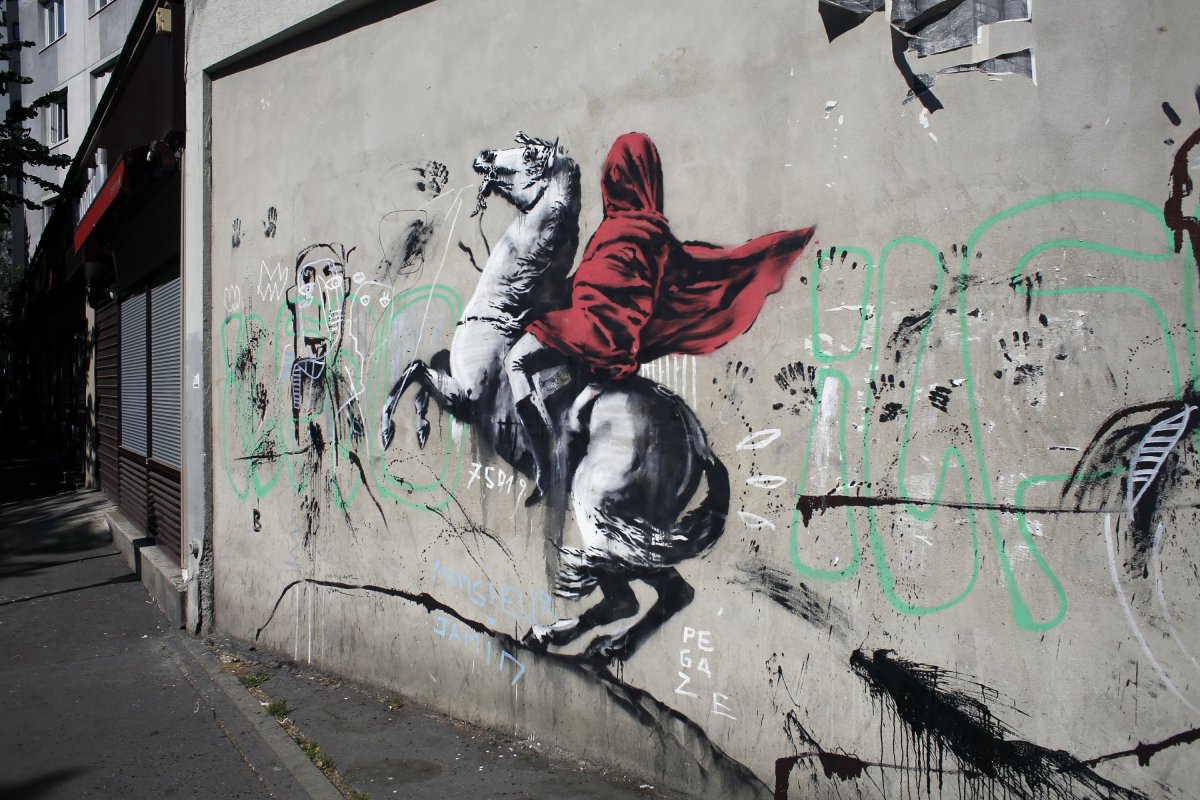 Париж граффити Бэнкси