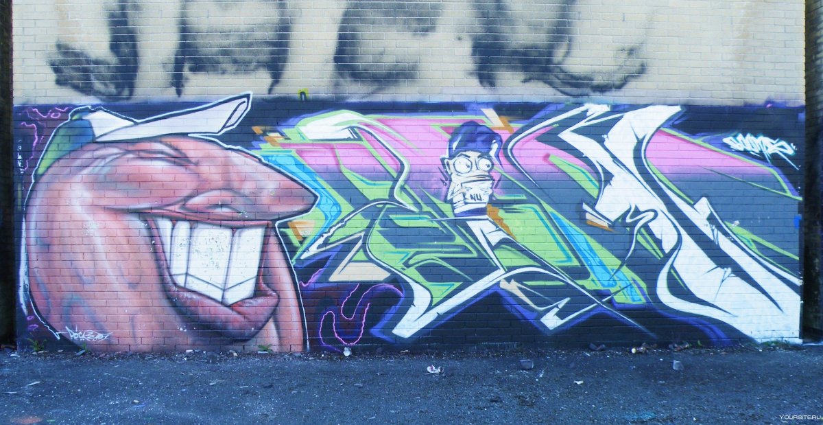 Фон граффити школа