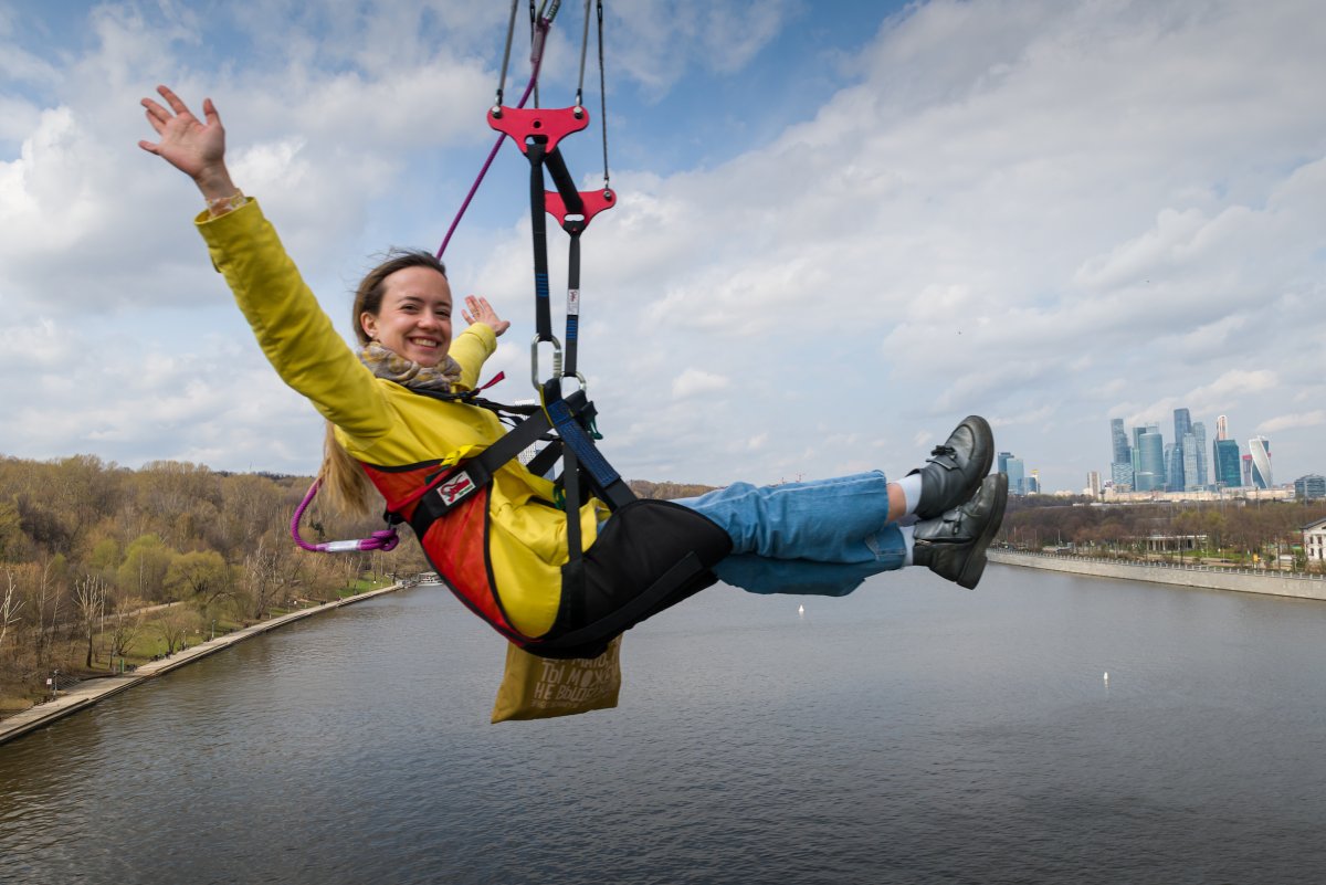 Аттракцион Zipline в Skypark Москва (Лужники)