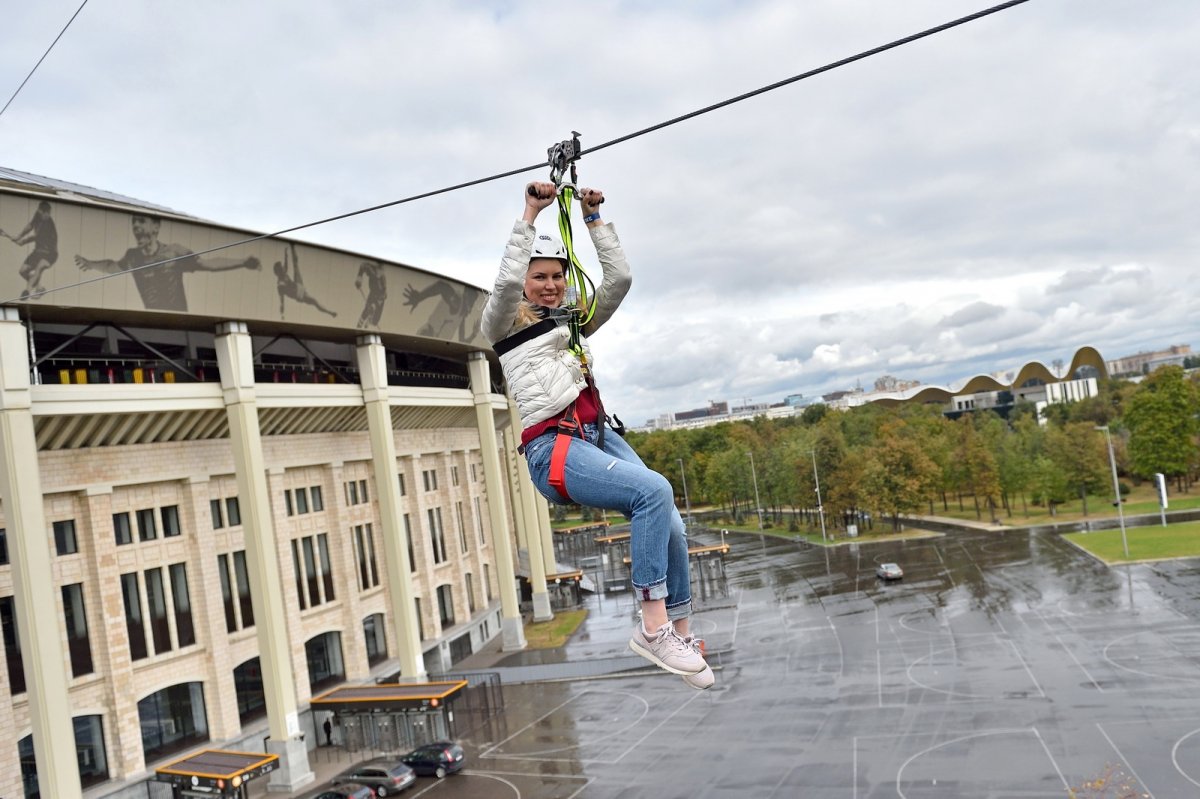 Аттракцион Zipline в Skypark Москва (Лужники)