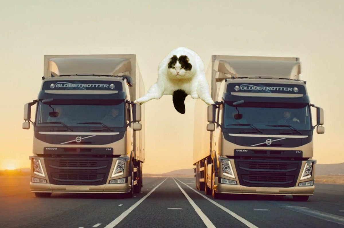 Ван Дамм шпагат Volvo