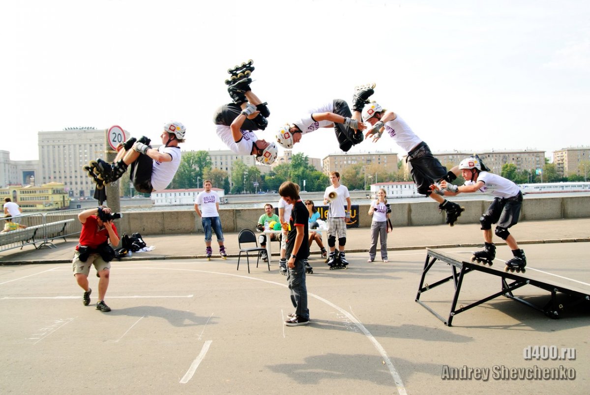 Роллер в прыжке