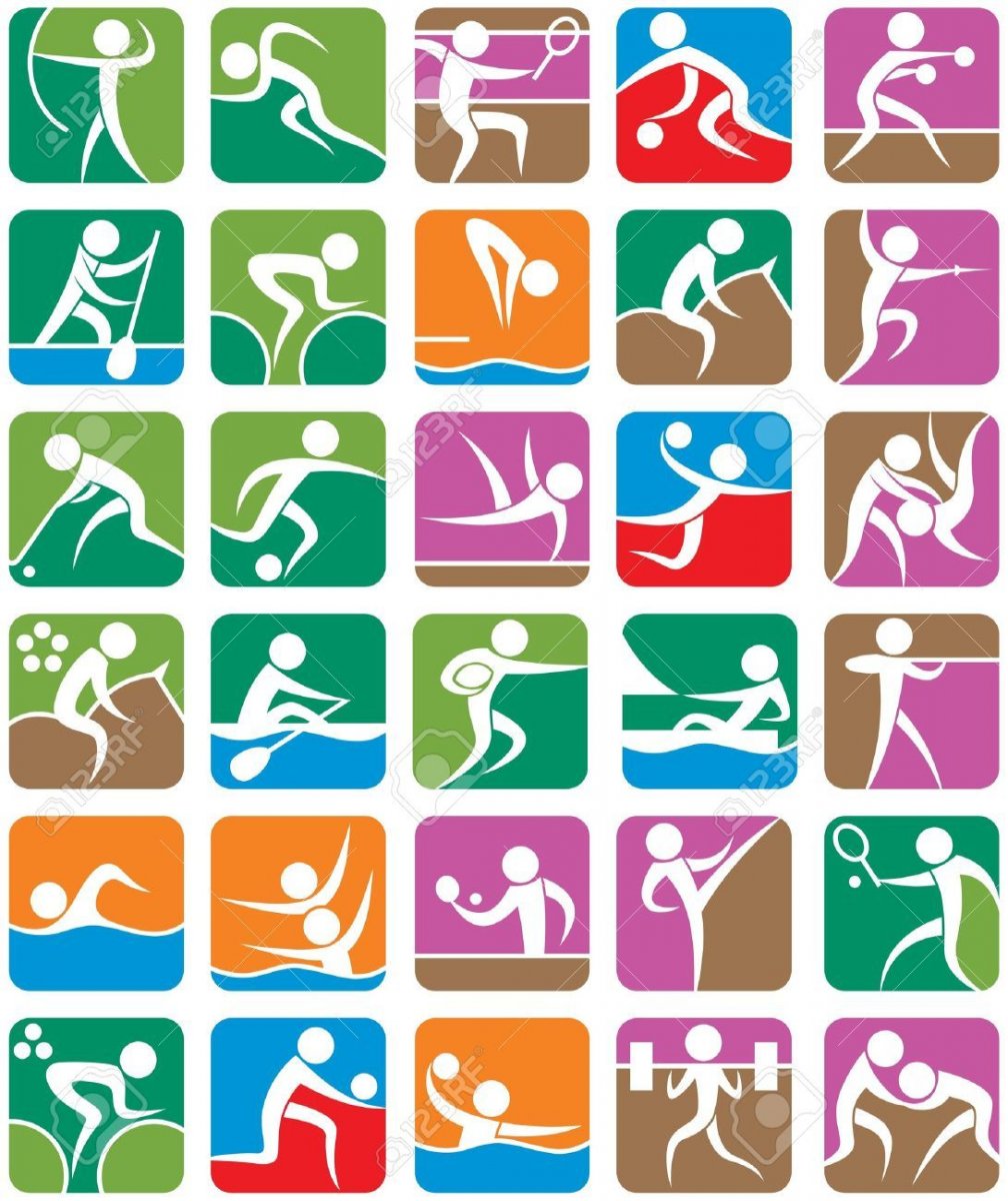 Спортивные символы цветные