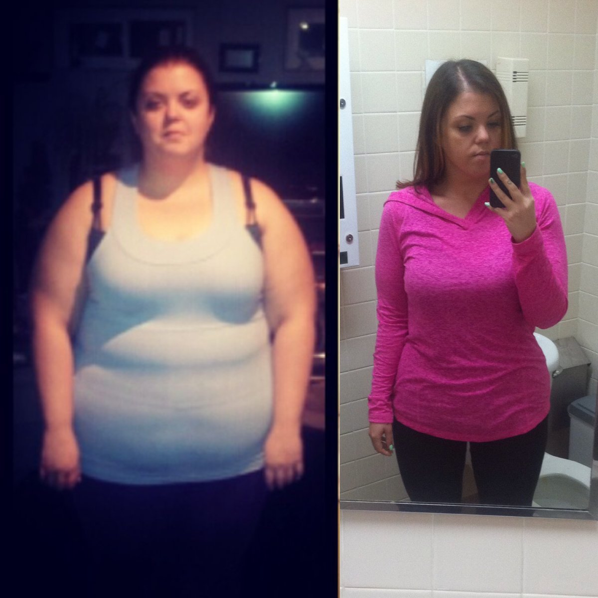 Талия до и после упражнений