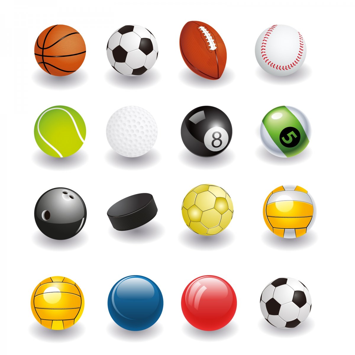 Мячи различных видов спорта