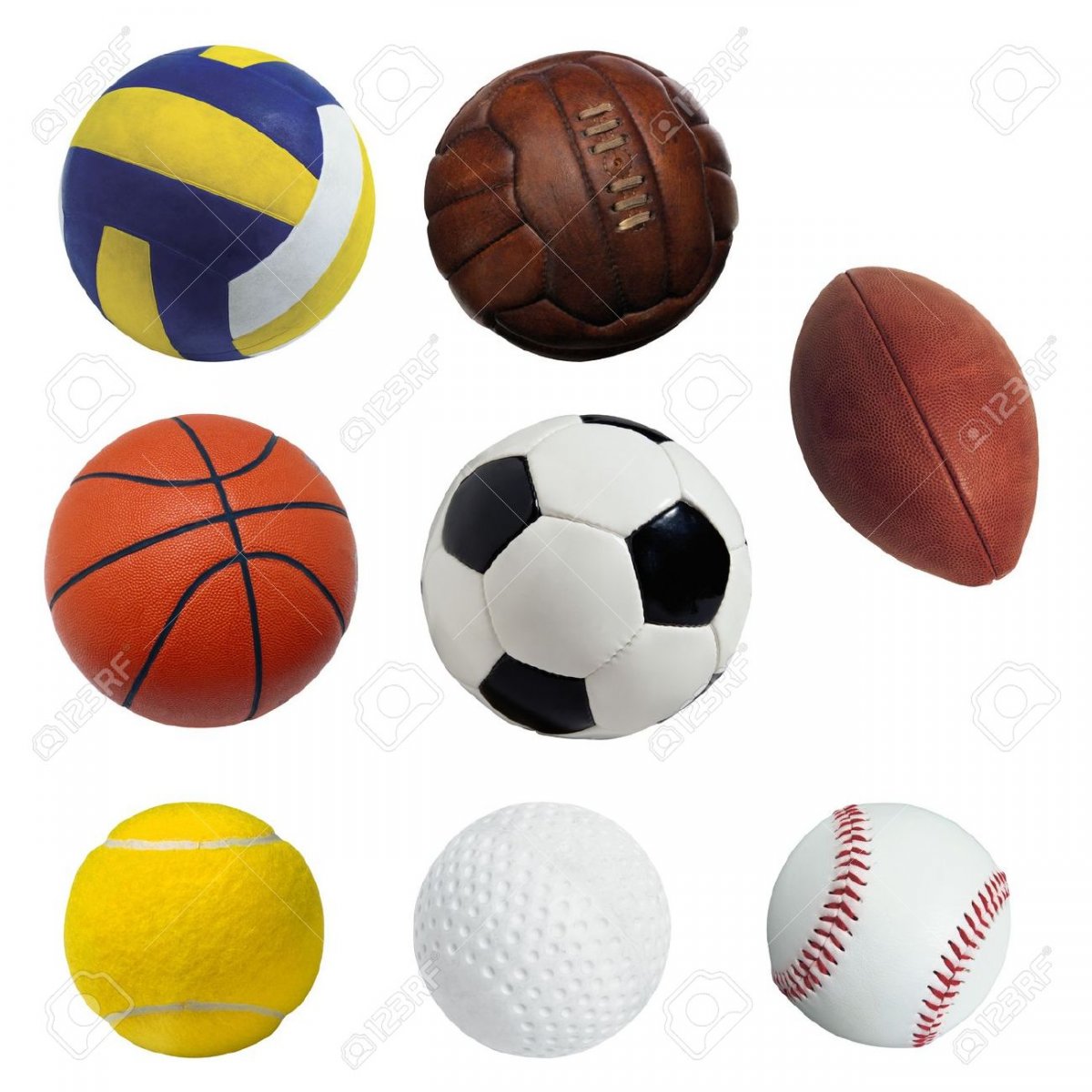 Коллекция спортивных мячей