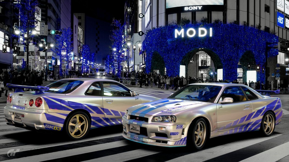 Skyline r34 GTR Форсаж