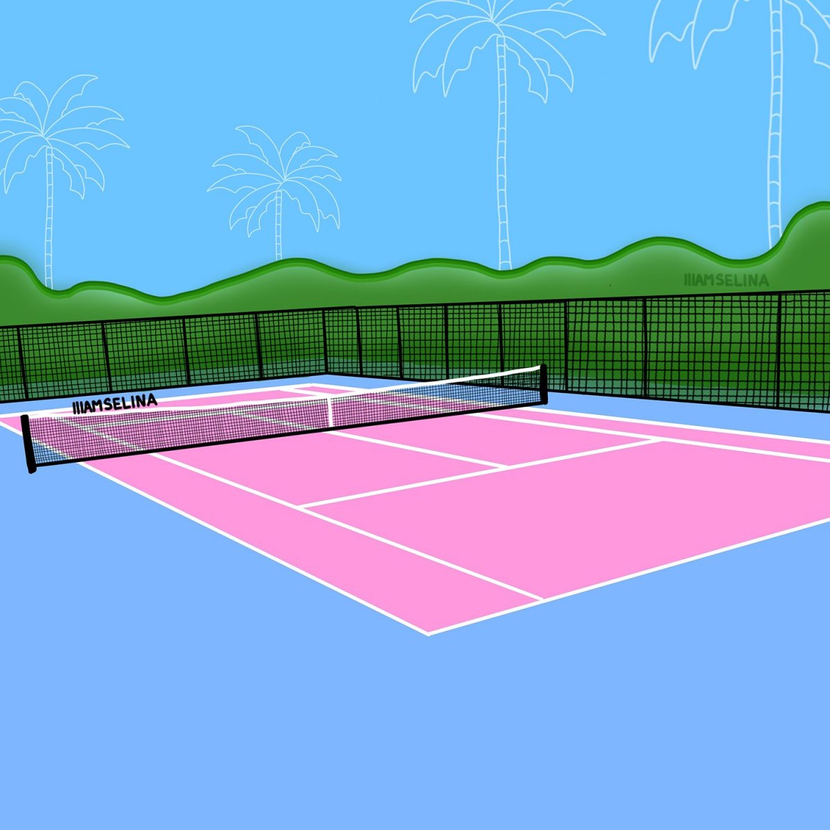 Скетчап теннисный корт