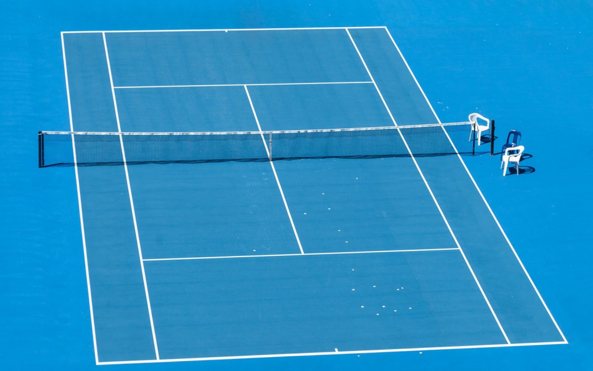 Теннисный корт вид сверху