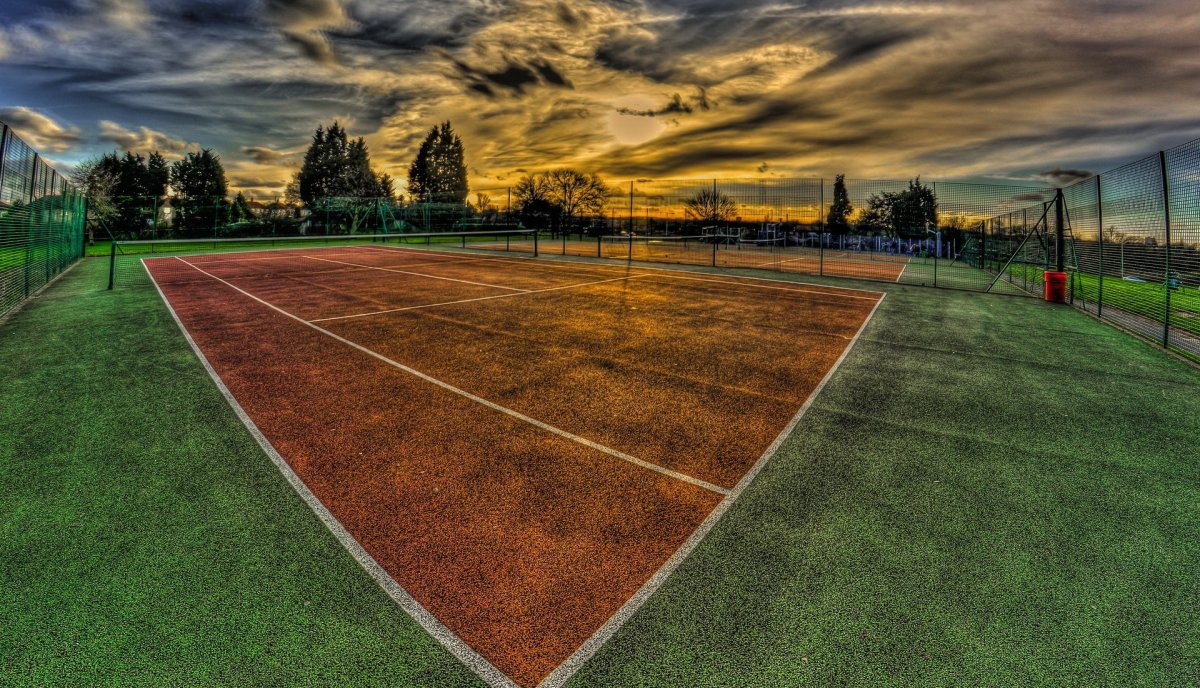 Теннисная площадка вид сверху